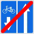 5.12.2 End of road with a contraflow cycle lane