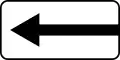 Direction of validity to the left