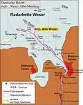 Location as part of the radar chain Weser
