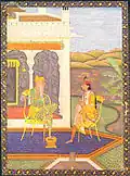 Painting of Ranjit Singh and Hira Singh of Nabha.