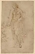 Tibiae pares in the hands of a female musician.[2]