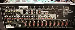 Backside of an AV Receiver from 2012