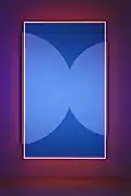 "Colormirror moons Nr 2" (2020), under black light