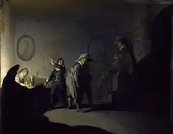 Rembrandt, Interior with Figures, 1628