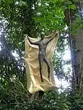 Stations of the Cross in the woodland garden: the 15th station - "Resurrection"