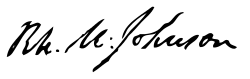Cursive signature in ink