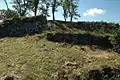Stone walls at Rikan Castle