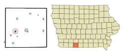 Location of Benton, Iowa