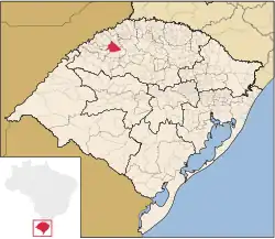 Location in Rio Grande do Sul state