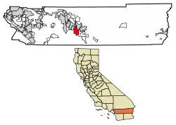 Location of La Quinta in Riverside County, California.
