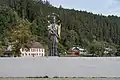 Sculpture on the bridge across the Vltava