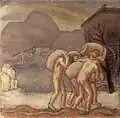 Men at work (ca. 1912). Collection Im Obersteg in Kunstmuseum Basel