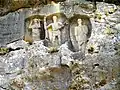 Rock cut tombs.