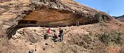 2022 excavation of Zone 1 rock shelter led by Guido Schreurs