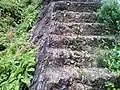 Rock-cut steps Pavurallakonda Buddhist ruins