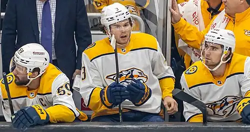 Roman Josi, Jérémy Lauzon, Jordan Gross 2022.jpg