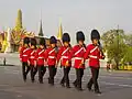 Red ceremonial uniform of the regiment, used by the 1st, 2nd battalion and former 4th battalion
