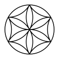 1-circle with completed arcs​​​