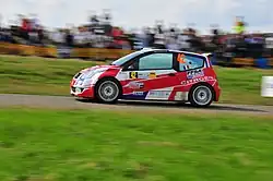 Sébastien Ogier with a Citroën C2 S1600 in 2008 Rallye Deutschland.