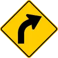 P-1-2 45 degree right curve (left if reversed)