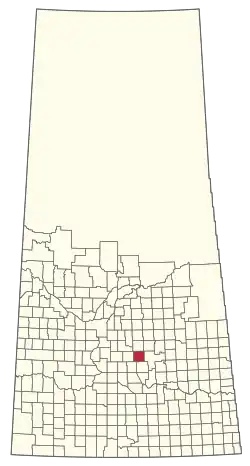 Location of the RM of Wreford No. 280 in Saskatchewan