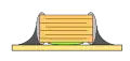 Correct mounted and soldered MLCC chip on a PCB