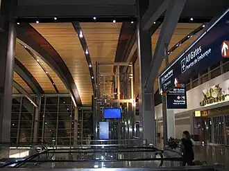 Connector from Terminal B to Concourse Building