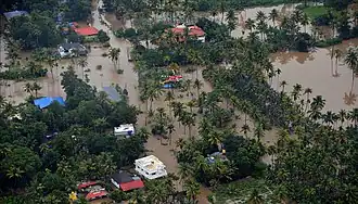 An aerial view as seen on 16 August 2018
