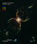 Southern Crab Nebula – (18 April 2019;annotated)