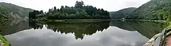 Saarschleife panorama from the banks of the Saar
