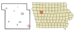 Location of Auburn, Iowa