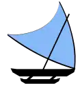 "Crane sprit" type crab claw rig of Micronesia with a loose prop