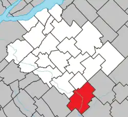 Location within Bellechasse RCM