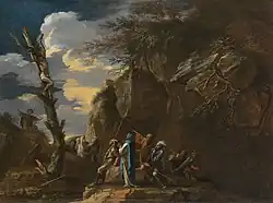 The crucifixion of Polycrates by Oroetes.