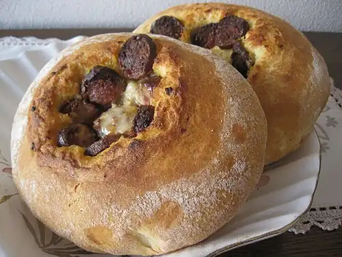 Bread with sujuk
