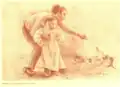 Young boys with kittens. Pèl & Ploma, 1903