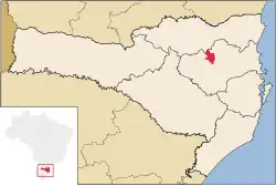 Location in Santa Catarina, Brazil