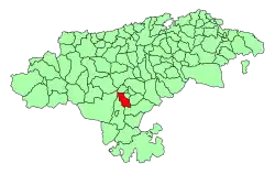 Location of Santiurde de Reinosa