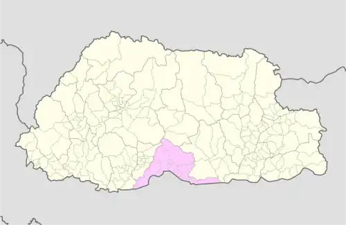Location of Samtenling Gewog
