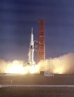 The launch of AS-103 with the Pegasus 1 satellite atop a Saturn&nbsp;I, from LC-37B in 1965