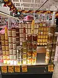 ...and different sauces on display at the central food market