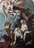 Schwäbisch Hall, City Hall, Council Chamber wall, Excerpt from Isaac's Sacrifice.