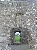 Carved effigy of Saint Colmcille