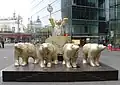 Buddy Bear Quadriga in Berlin, Kurfürstendamm 21