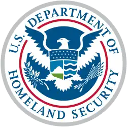 Emblem of the Department of Homeland Security, the umbrella agency responsible for border control in the United States