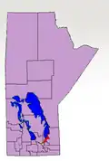 The 1998–2011 boundaries for Selkirk highlighted in red.