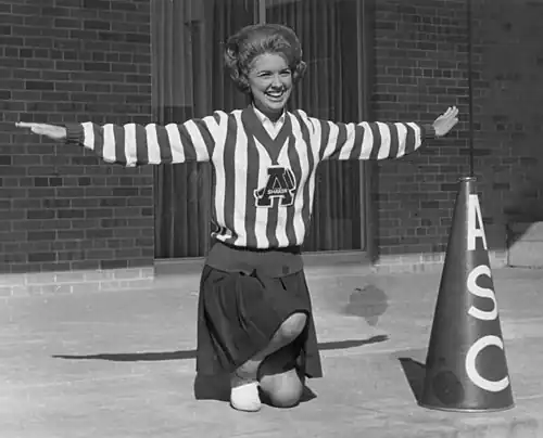 Sharon Terrill, Miss California 1968, at Arlington State College in Texas in 1965