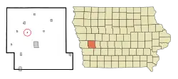 Location of Westphalia, Iowa