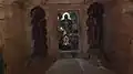 A sanctum in the Panchakuta Basadi, Kambadahalli with image of the tirthankar Adinatha