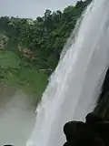 A view of the Huangguoshu Waterfall from the Water-Curtain Cave.